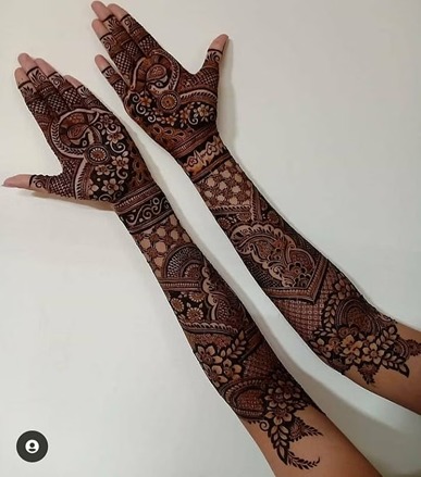 Beautiful Full Hand Mehndi Design